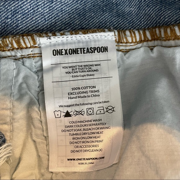 NWT One Teaspoon Distressed Jean Shorts Size 29 - Picture 6 of 6